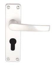 Aluminium Sandal Lever 47.5mm Euro Profile Lock Furniture (Per Pair)
