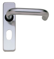 Walton Polished Aluminium Lever on Backplate With 48.5mm Oval Profile (Pair)