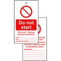 Lockout Tags - Do not start (Double Sided 10 pack)