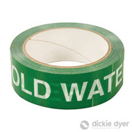 'COLD WATER' Identification Tape 38mm x 33m