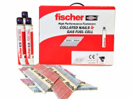 Fischer 3300pk 2.8 x 63mm Ring Galv Nails & 3 Fuel