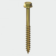 Hexagon Flanged Solo Coach Screws Yellow Plated (Per Box)