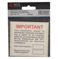 Important Periodic Inspection Self Adhesive 150 x 75mm (Pack of 5)