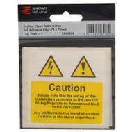 Harmonised Cable Notice Self adhesive 75 x 75mm (Pack of 5)