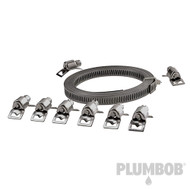 Cut-To-Size Stainless Steel Hose Clamp Set, 8mm x 2.5m