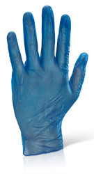 Vinyl Disposable Powder Free Blue Gloves (Box Of 100)