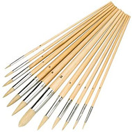 Silverline Artists Paint Brush Set 12pce - Pointed Tips