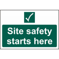 Site Safety Starts Here - PVC (600 x 400mm)