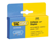 Tacwise 53 Light-Duty Staples (Type JT21 A) Pack 2000