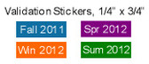 Validation Stickers, 1/4" x 3/4", Standard Film Material