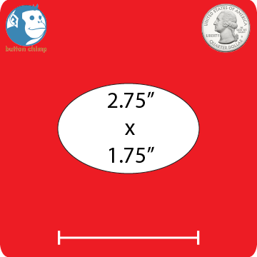 Custom magnets in an oval format.