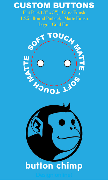 Custom Flat Pack Button Packaging