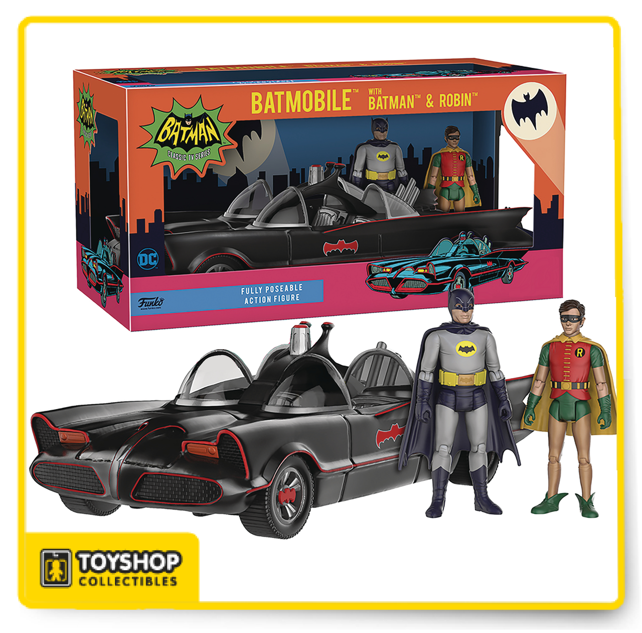 batmobile with batman and robin