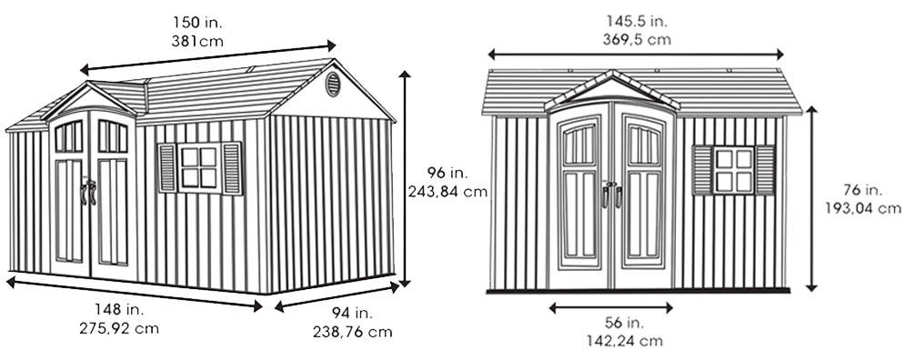 mercia value overlap reverse apex shed 8x6 - one garden