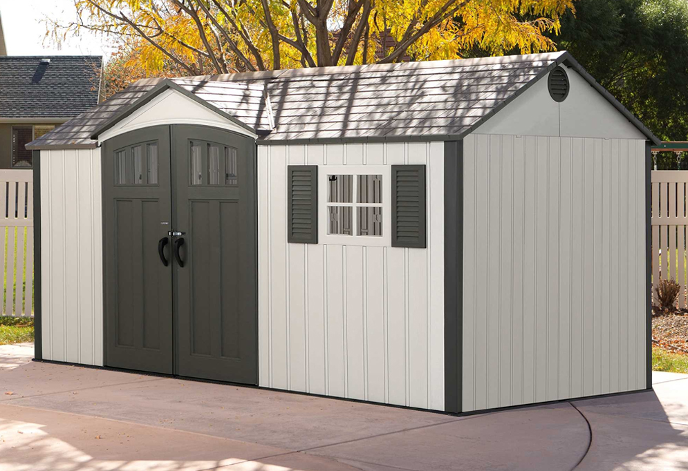 lifetime apex plastic shed 12.5x8 new edition qubox