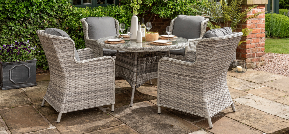 burnham 2 seater grey bistro set