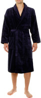 navy velour bathrove by John Christian