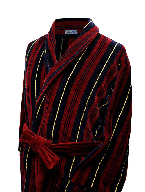 striped mens dressing gown