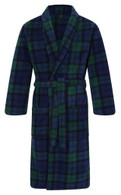 Red & Blue Check Pattern Lloyd Attree & Smith Mens Lightweight Brushed Cotton Dressing Gown