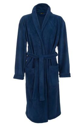 Navy Blue Fleece Dressing Gown