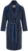 John Christian Striped fleece robe