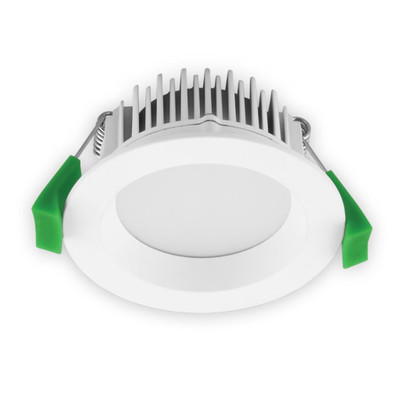 8W 800lm LED Downlight - Dimmable IP44 Tri Colour 85mm White