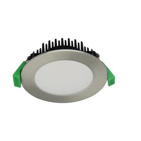 10W LED 750lm Downlight Dimmable IP44 Tri Colour 101mm Satin Chrome