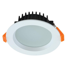 LED Downlight - Dimmable 10W 800lm IP44 Tri Colour 110mm White