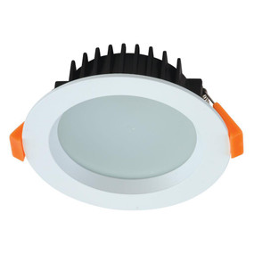 10W LED 800lm Downlight Dimmable IP44 Tri Colour 110mm White