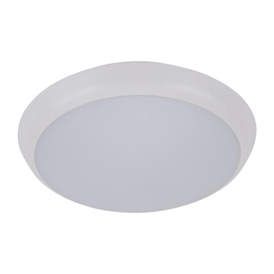 200mm Marine Grade Vandal Resistant Wall or Ceiling Light 15W 2330lm Tri Colour IP54 IK08 Round White