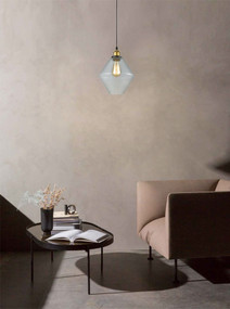Contemporary Glass Pendant Light - Clear