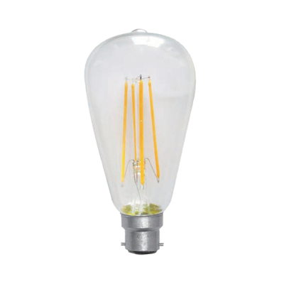 LED ST64 Filament Globe 7W Warm White BC Dimmable