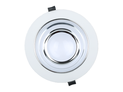 18W 1440lm LED Downlight - Dimmable IP54 Tri Color 172mm White Shop Light