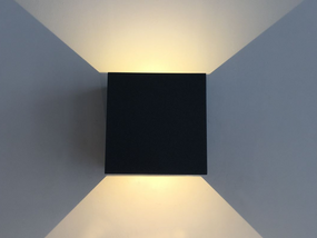 Adjustable Up Down Light - 2x3W LED 3000K IP54 208lm Black