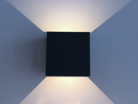 Adjustable Up Down Light - 2x3W LED 4000K IP54 214lm Black