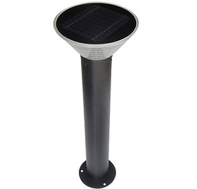 Solar Bollard Light - 250lm IP65 3000K 5000K Stainless Steel 800mm Black Commercial Strength
