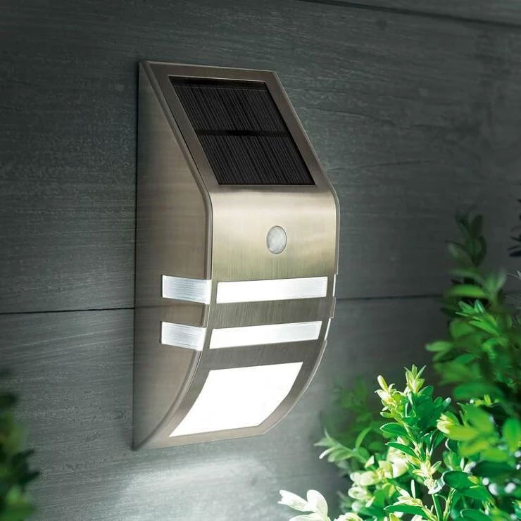 Solar Powered Ultra Bright Stainless Steel Wall Mounted Path Light 
