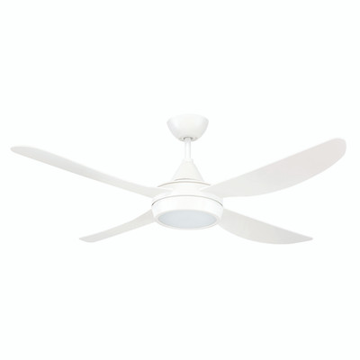 132cm 52inch White Best In Class  Ceiling Fan and Light with Ezy-Fit Blades