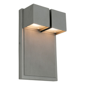 Ultra Modern Boxed Wall Light - 6W Pewter