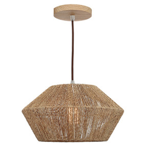 Timber Pendant Light Classy Accent Small 60W Brown