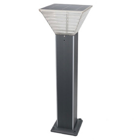 Solar Bollard Light - 300lm IP44 Dual Colour 800mm Grey Industrial Strength