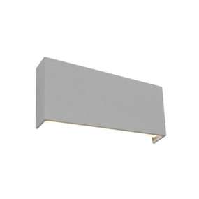 Up Down Light - Marine Grade Modern Angular 3000K 535lm Silver