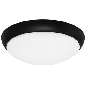 Oyster Light - Modern Dome 5000K 1450lm 27W Black