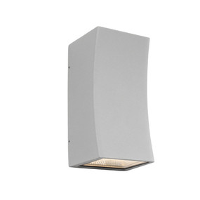 Up Down Light - Marine Grade Sleek Vertical Curved 3000K 534lm IP54 Silver