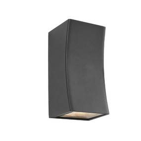 Up Down Light - Marine Grade Sleek Vertical Curved 3000K 534lm IP54 Charcoal