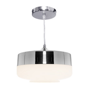 Pendant Light - Stunning Semi Glass 60W Chrome