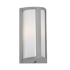 Outdoor Wall Light - Marine Grade Modern Rounded Vertical 253mm IP44 40W Silver