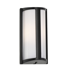 Outdoor Wall Light - Marine Grade Modern Rounded Vertical 253mm IP44 40W Black