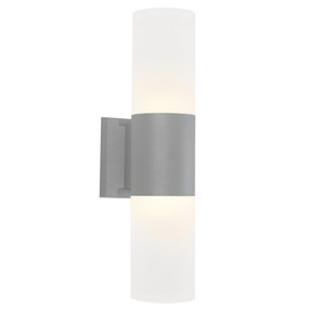 Up Down Light - Marine Grade Modern Cylinder 3000K 410lm Silver