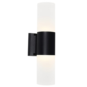 Up Down Light - Marine Grade Modern Cylinder 3000K 410lm Black